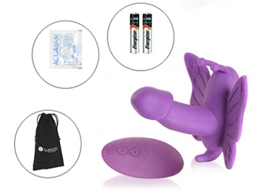 Deluxe double Silikon Vibrator Butterfly mit G Punkt Stimulation, kabellos - 9