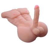 Deluxe Mann Masturbator mit Dildo und Anus -öffnung aus hautänlichem Material, Fetisch Spielzeug - 1