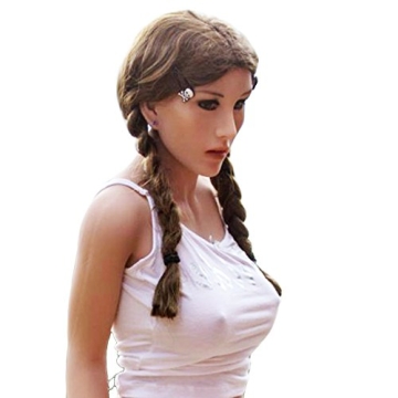 Hergestellt in der EU Premium Silikon Sexpuppe Rita Metallskelett 135cm 3 Öffnungen, Grosse Hintern Puppe, Körbchengrösse D - 1