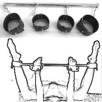 Hochwertig Spreizstange Fußfesseln sexy Handfesseln bdsm ECHTEM RINDSLEDER Erotische Fesseln Handschellen bzw Fussfesseln für SM BDSM und Bondage erhöhen Sex Spaß machen - 1