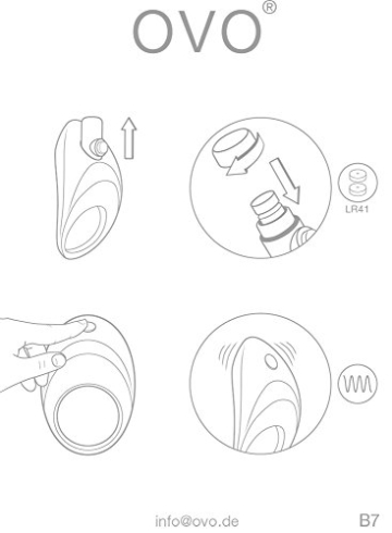 Ovo B7 Vibrationsring Weiß 1 Stück - 4