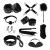 Paloqueth Sex Werkzeuge 10 Stück unter dem Bett Restraint System Slave S&M Fesseln Bondage Kit (Schwarz) - 1