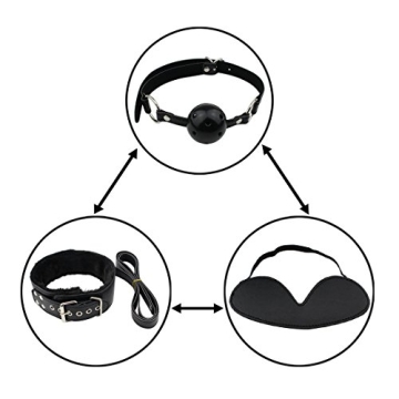 Paloqueth Sex Werkzeuge 10 Stück unter dem Bett Restraint System Slave S&M Fesseln Bondage Kit (Schwarz) - 2